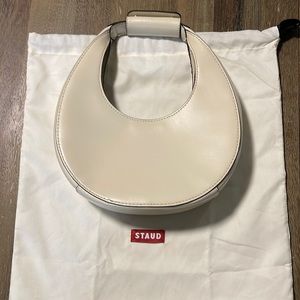 EUC STAUD Mini Moon bag in cream
